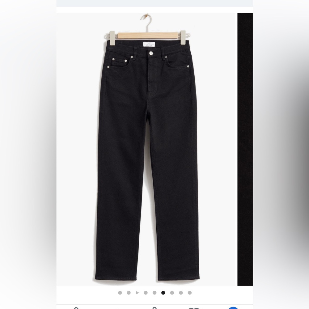 & Other Stories Black Straight Jeans